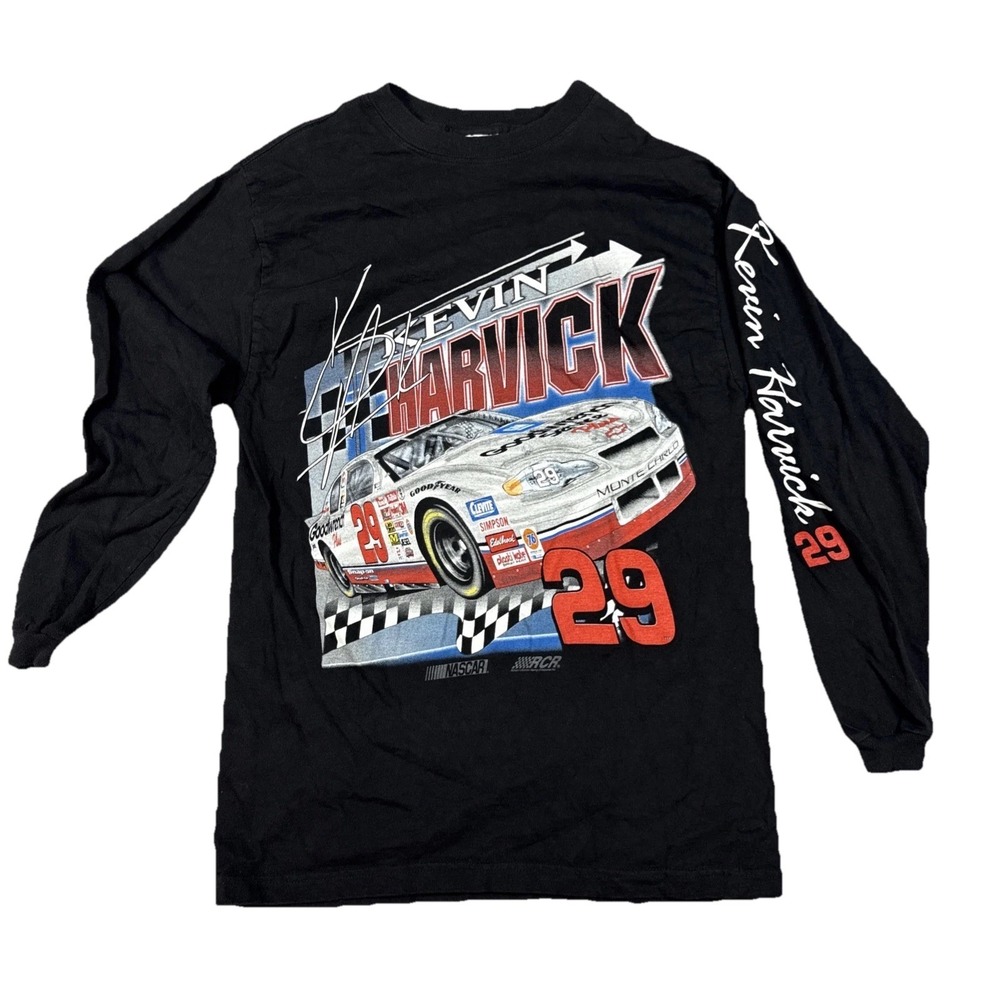 Chase Authentics Shirt Mens Large Kevin Harvick NASCAR Long Sleeve Black‎ Racing